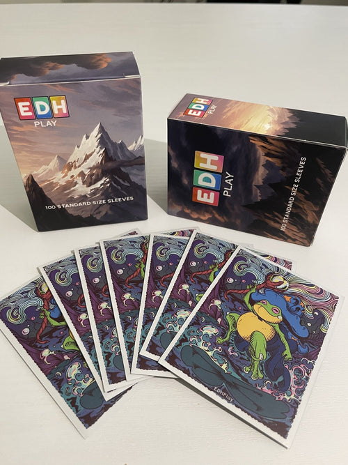 Wizard Frog TCG card sleeves with packaging